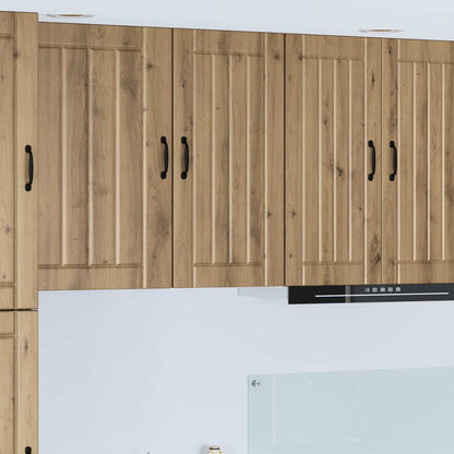 Kitchen Wall Cabinet "Lucca" Engineered Wood Artisan Oak 1x wall cabinet (1 door) 40 cm wide 80 cm high