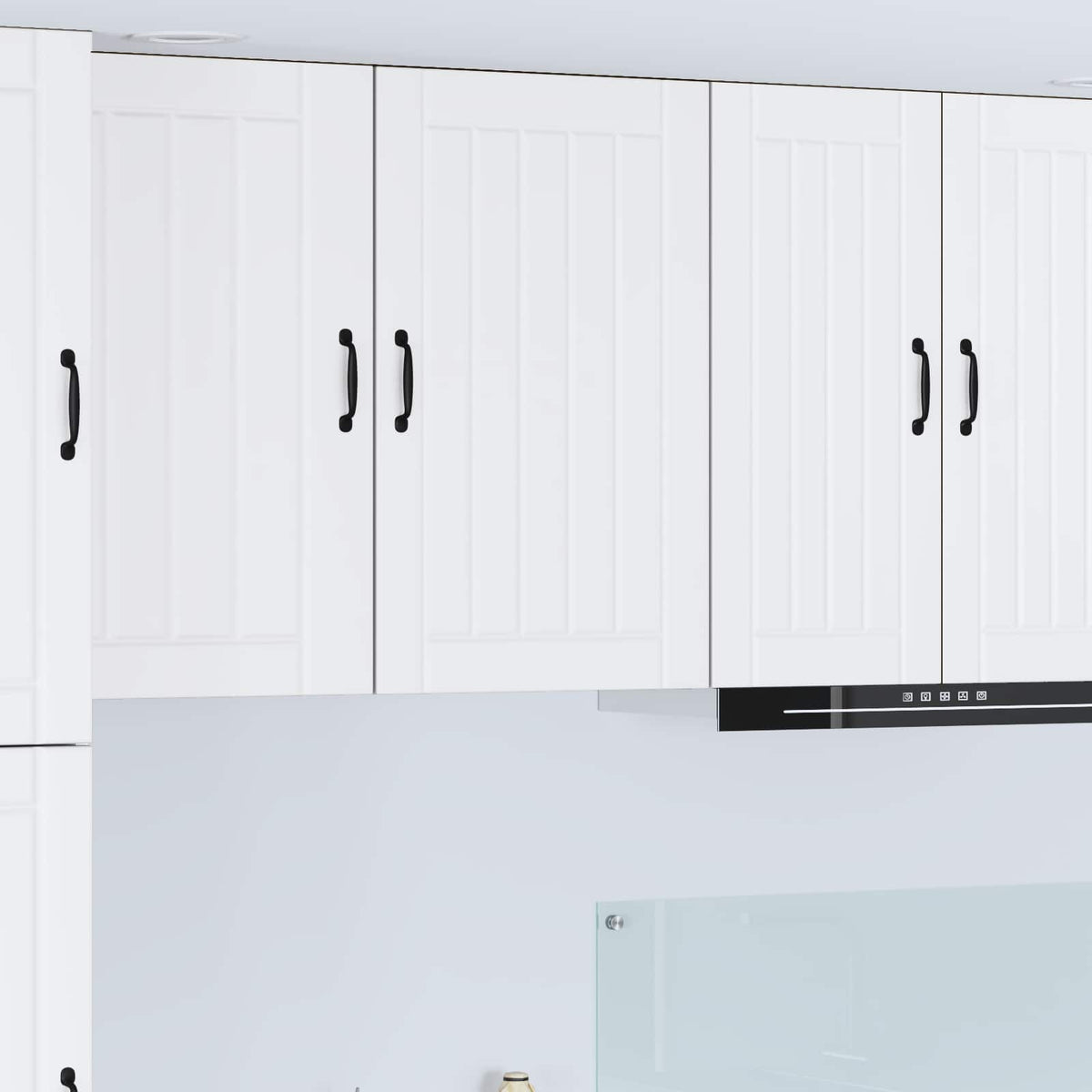 Kitchen Wall Cabinet "Lucca" Engineered Wood White 1x wall cabinet (1 door) 50 cm wide 80 cm high