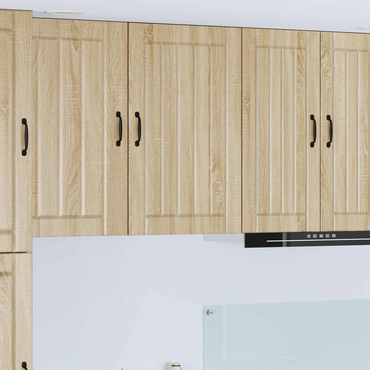 Kitchen Wall Cabinet "Lucca" Engineered Wood Sonoma Oak 1x wall cabinet (1 door) 50 cm wide 80 cm high