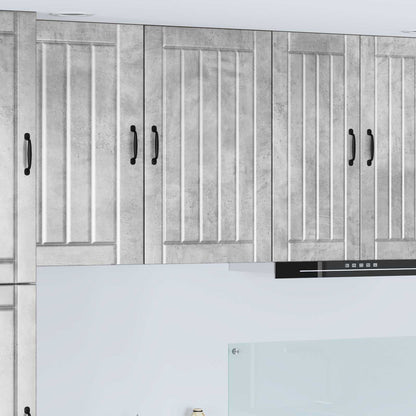 Kitchen Wall Cabinet "Lucca" Engineered Wood Concrete Grey 1x wall cabinet (1 door) 50 cm wide 80 cm high