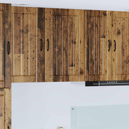 Kitchen Wall Cabinet "Lucca" Engineered Wood Old Wood 1x wall cabinet (1 door) 50 cm wide 80 cm high