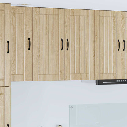 Kitchen Wall Cabinet "Lucca" Engineered Wood Sonoma Oak 1x wall cabinet (2 doors) 80 cm wide 80 cm high