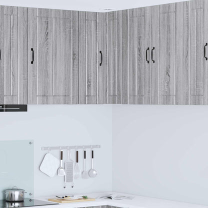 Kitchen Wall Cabinet "Lucca" Engineered Wood Grey Sonoma 1x wall corner cabinet 57 cm wide 80 cm high
