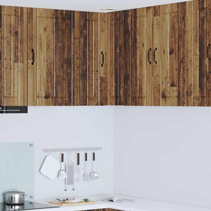 Kitchen Wall Cabinet "Lucca" Engineered Wood Old Wood 1x wall corner cabinet 57 cm wide 80 cm high