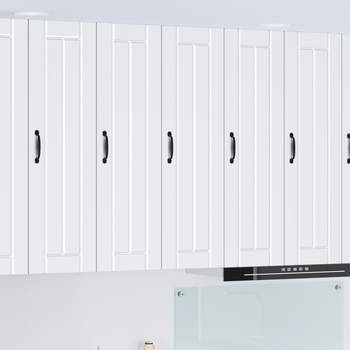 Kitchen Base Cabinet "Lucca" Engineered Wood White 1x wall cabinet (1 door) 30 cm wide 100 cm high