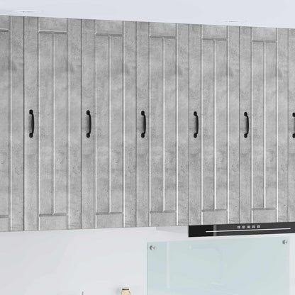 Kitchen Base Cabinet "Lucca" Engineered Wood Concrete Grey 1x wall cabinet (1 door) 30 cm wide 100 cm high