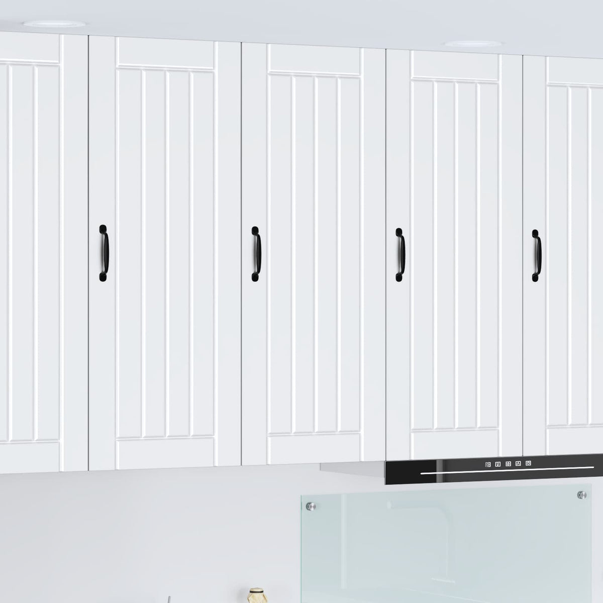 Kitchen Wall Cabinet "Lucca" Engineered Wood White 1x wall cabinet (1 door) 40 cm wide 100 cm high