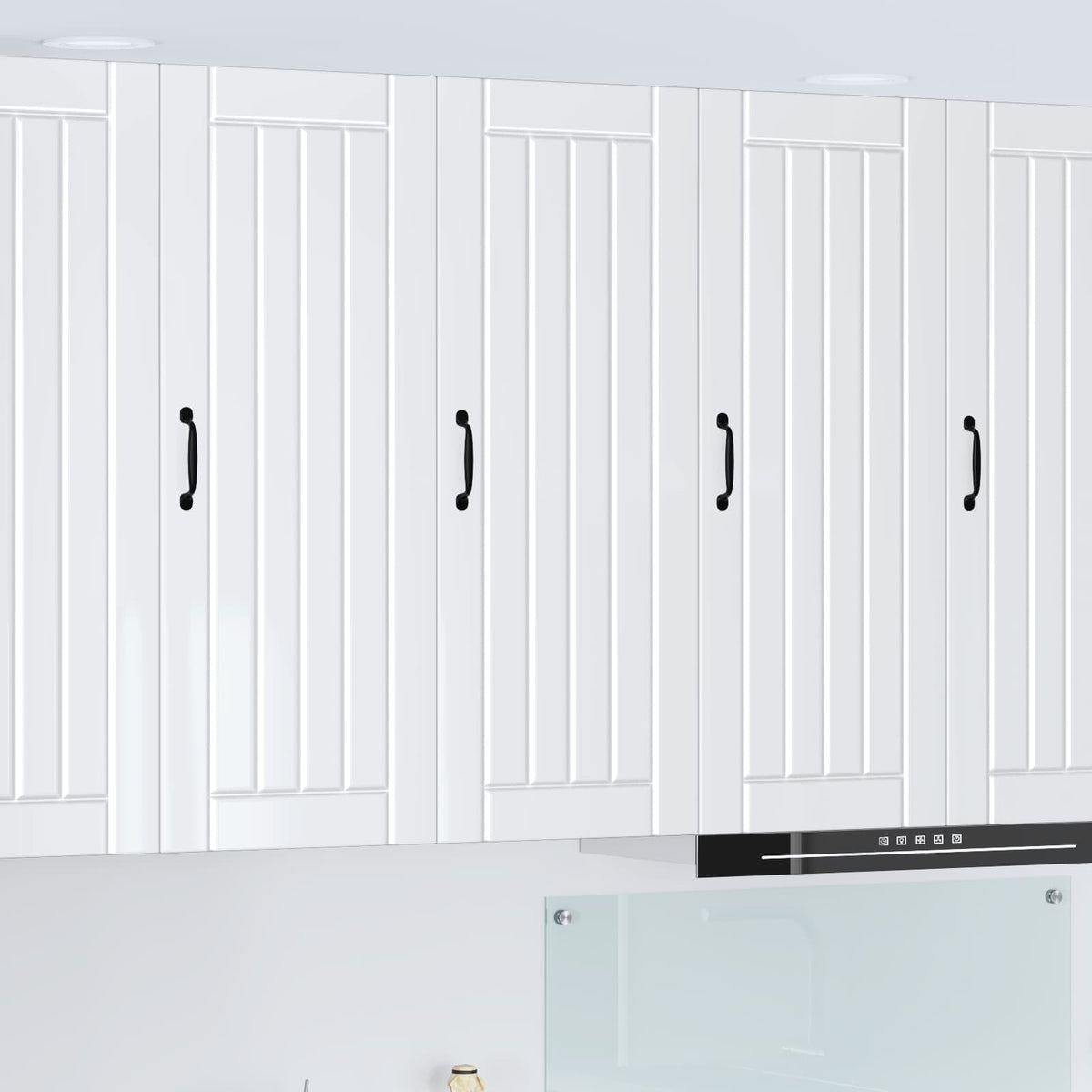 Kitchen Wall Cabinet "Lucca" Engineered Wood High Gloss White 1x wall cabinet (1 door) 40 cm wide 100 cm high