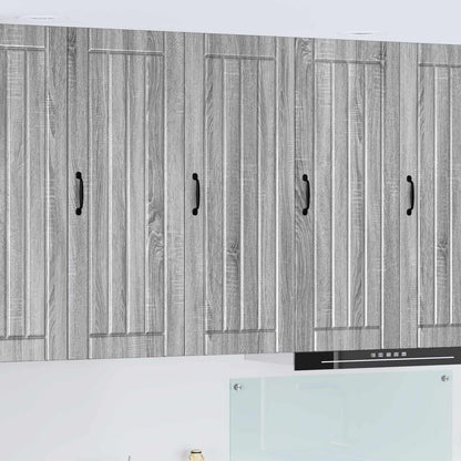 Kitchen Wall Cabinet "Lucca" Engineered Wood Grey Sonoma 1x wall cabinet (1 door) 40 cm wide 100 cm high