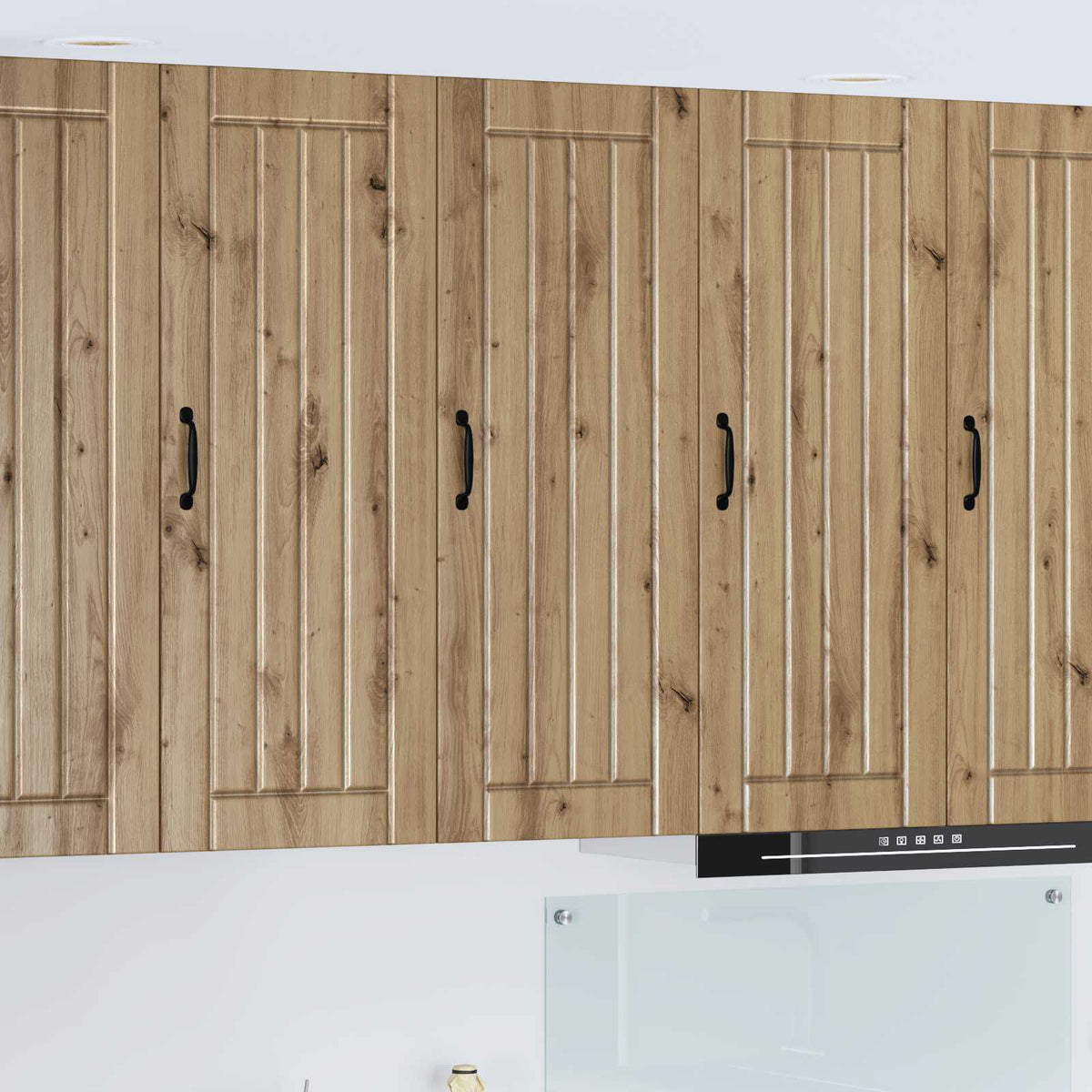 Kitchen Wall Cabinet "Lucca" Engineered Wood Artisan Oak 1x wall cabinet (1 door) 40 cm wide 100 cm high