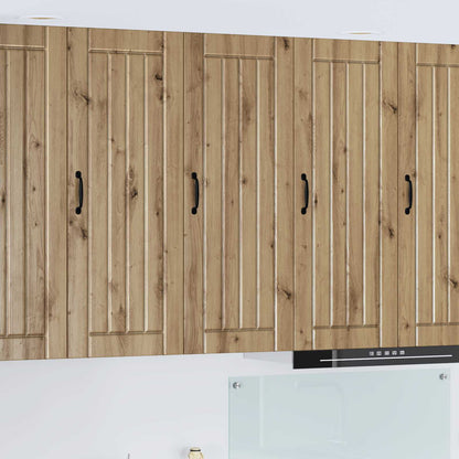 Kitchen Wall Cabinet "Lucca" Engineered Wood Artisan Oak 1x wall cabinet (1 door) 40 cm wide 100 cm high