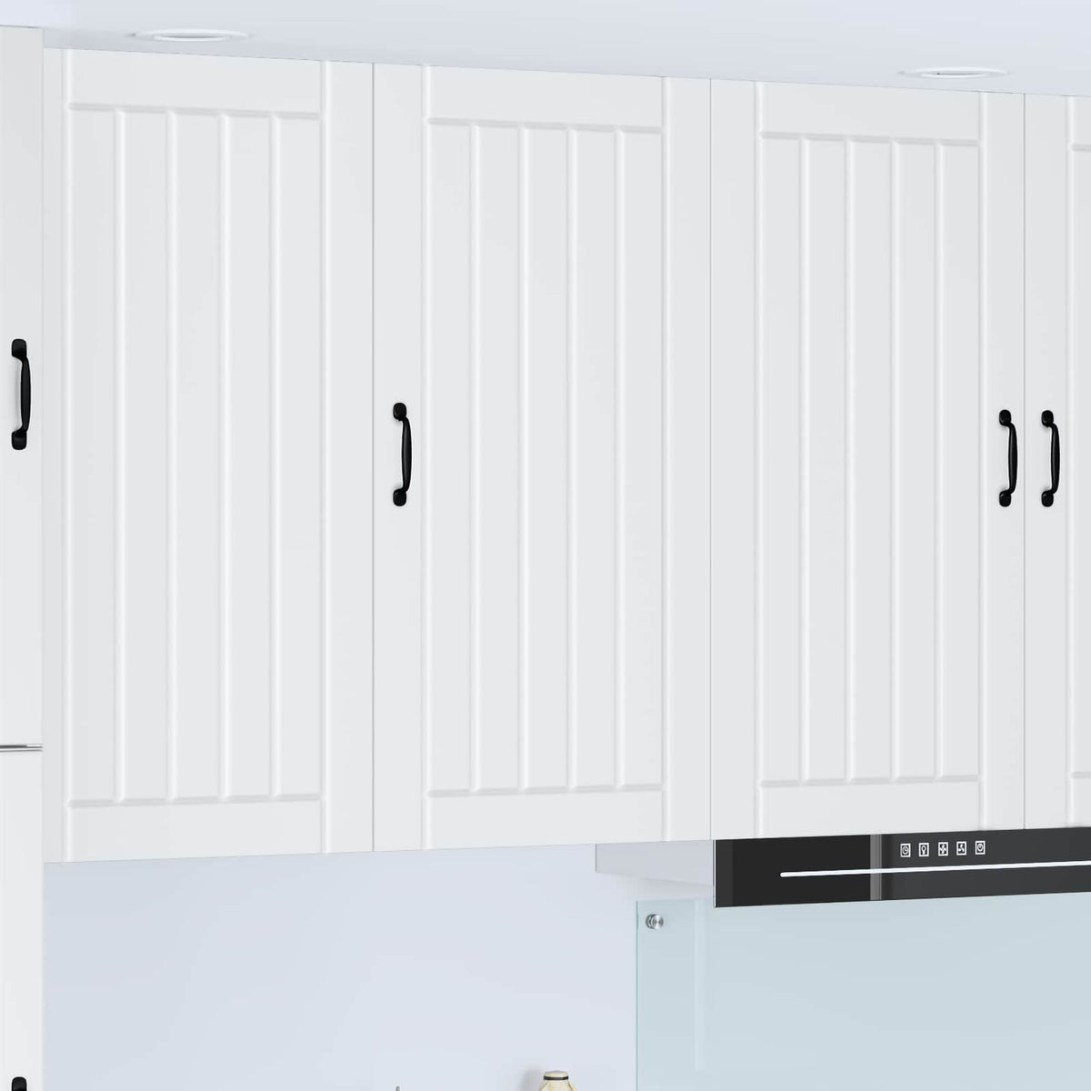 Kitchen Wall Cabinet "Lucca" Engineered Wood White 1x wall cabinet (1 door) 50 cm wide 100 cm high