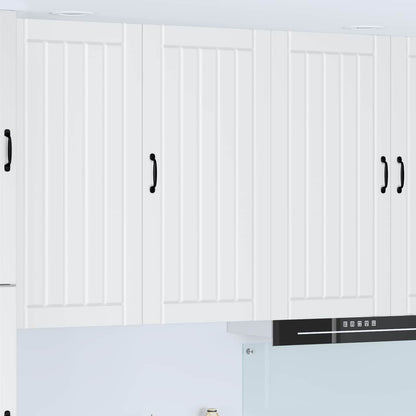 Kitchen Wall Cabinet "Lucca" Engineered Wood White 1x wall cabinet (1 door) 50 cm wide 100 cm high