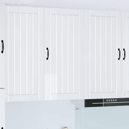 Kitchen Wall Cabinet "Lucca" Engineered Wood High Gloss White 1x wall cabinet (1 door) 50 cm wide 100 cm high
