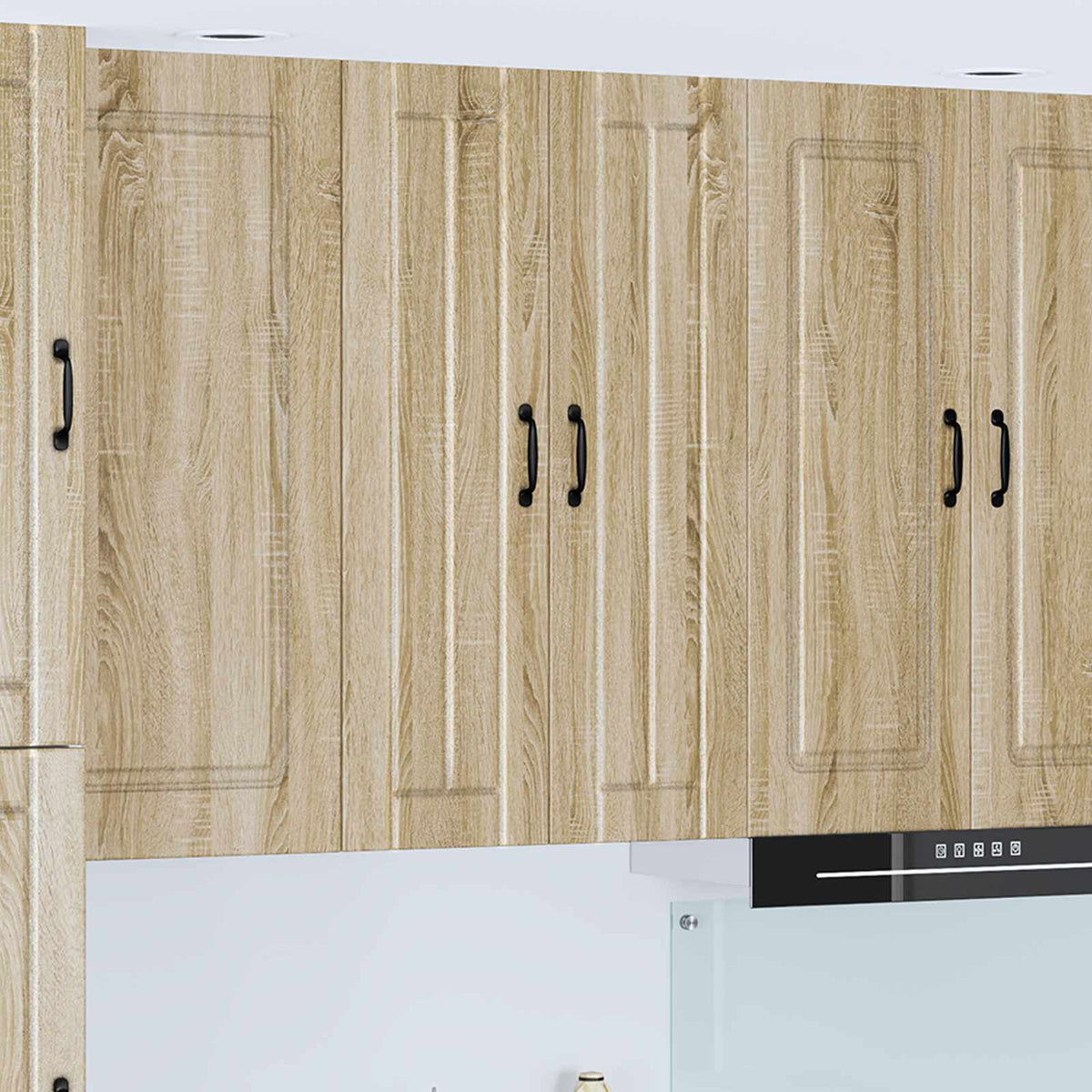 Kitchen Wall Cabinet "Lucca" Engineered Wood Sonoma Oak 1x wall cabinet (2 doors) 60 cm wide 100 cm high