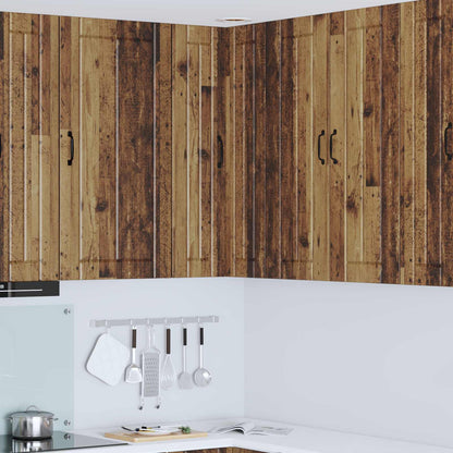 Kitchen Wall Cabinet "Lucca" Engineered Wood Old Wood 1x wall corner cabinet 57 cm wide 100 cm high