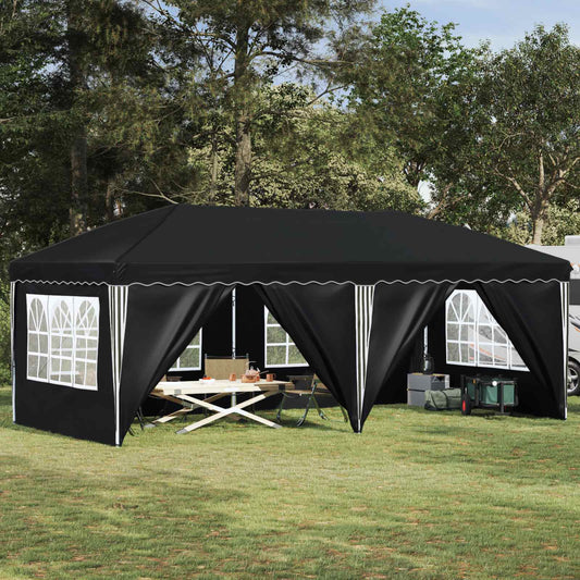 Pop-up Party Tent 575 x 288 x 245 cm with 6 Sidewalls Anthracite