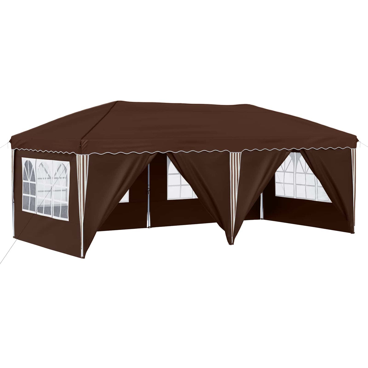 vidaXL Pop-up Party Tent 575 x 288 x 245 cm Brown 2