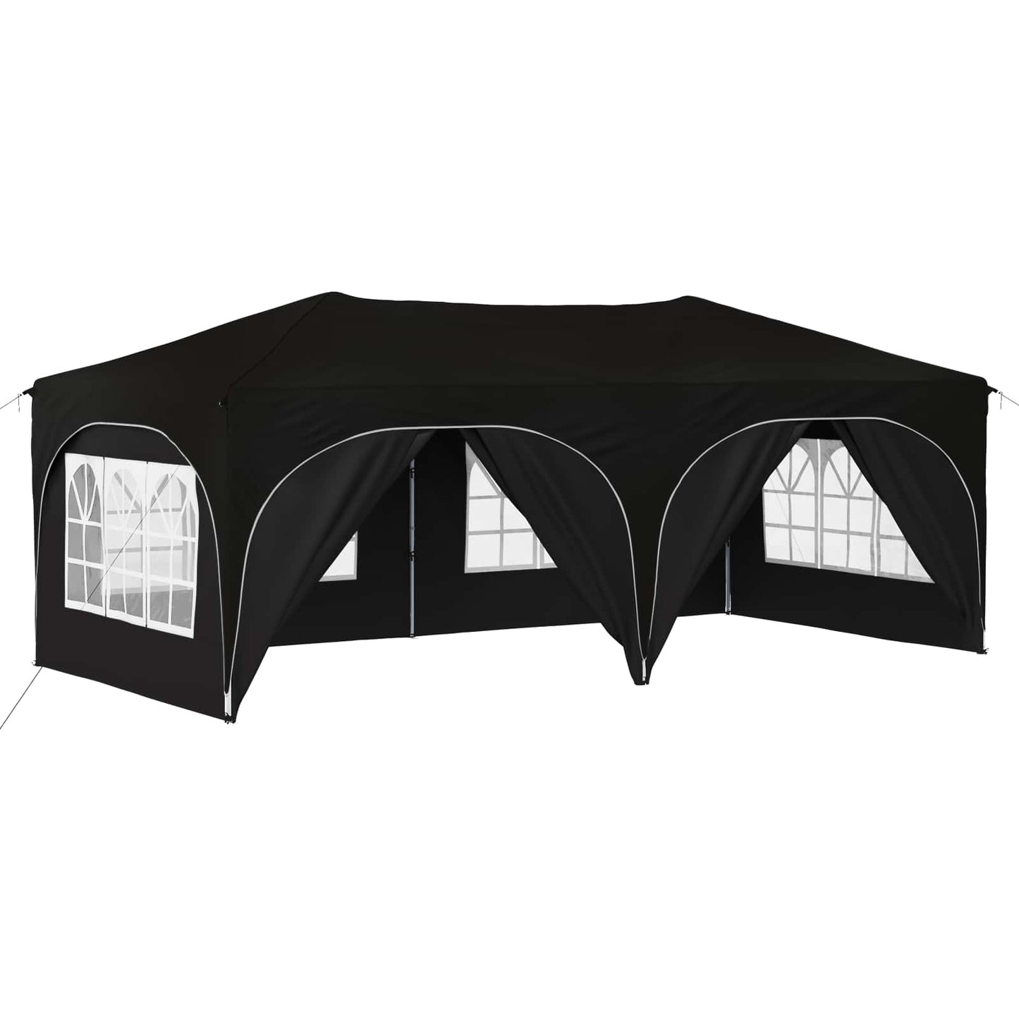 vidaXL Pop-up Party Tent 575 x 288 x 245 cm Black Oxford Fabric 2