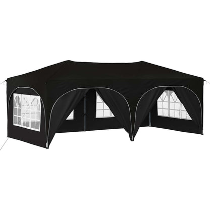 vidaXL Pop-up Party Tent 575 x 288 x 245 cm Black Oxford Fabric 2