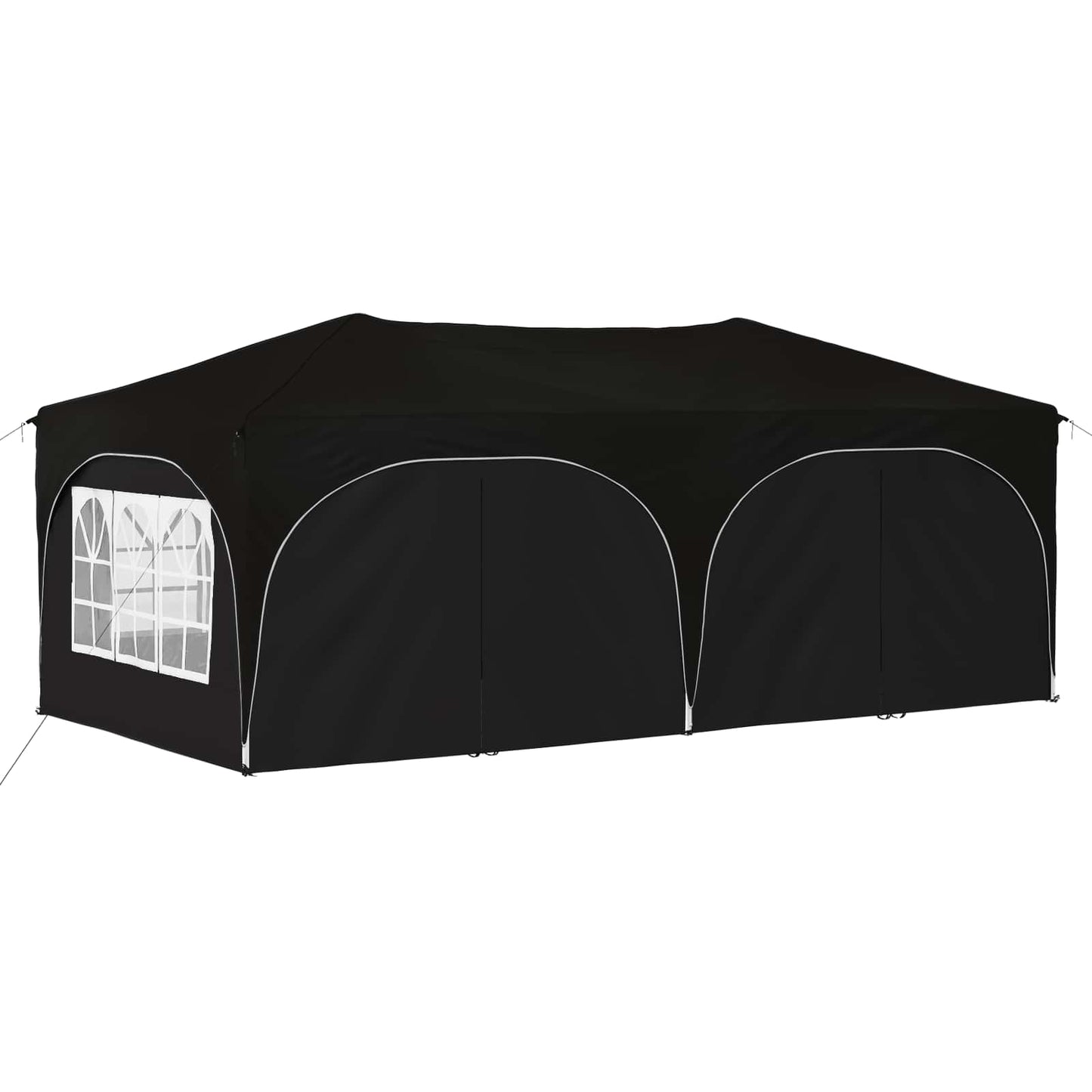 vidaXL Pop-up Party Tent 575 x 288 x 245 cm Black Oxford Fabric 4