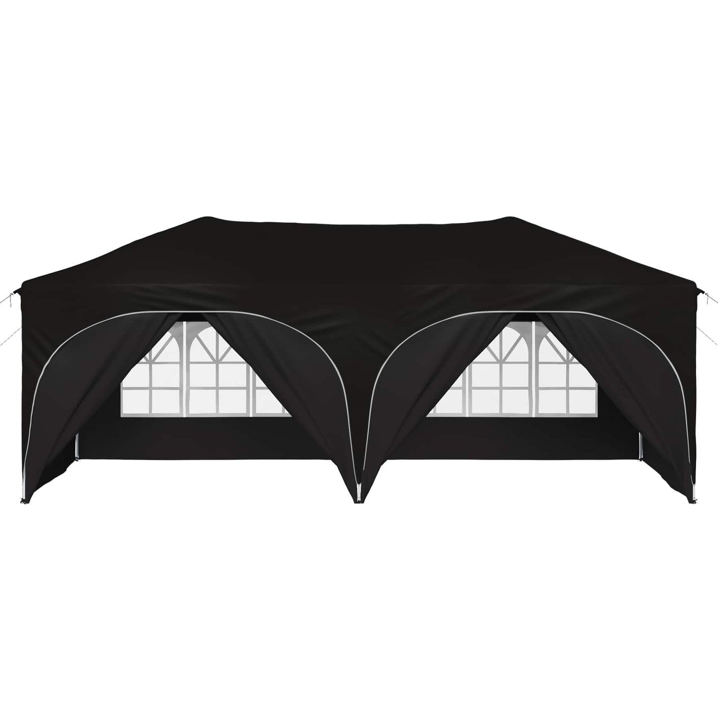 vidaXL Pop-up Party Tent 575 x 288 x 245 cm Black Oxford Fabric 6