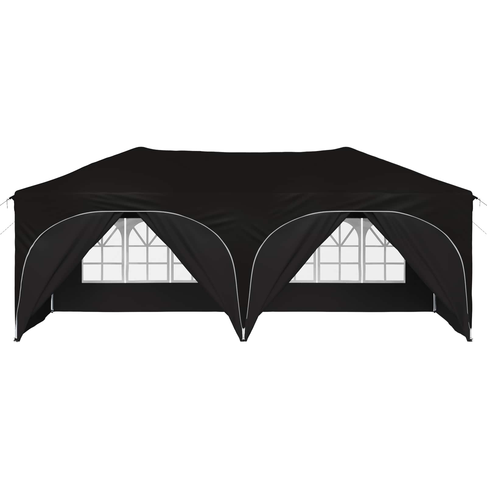 vidaXL Pop-up Party Tent 575 x 288 x 245 cm Black Oxford Fabric 6