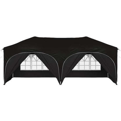 vidaXL Pop-up Party Tent 575 x 288 x 245 cm Black Oxford Fabric 6