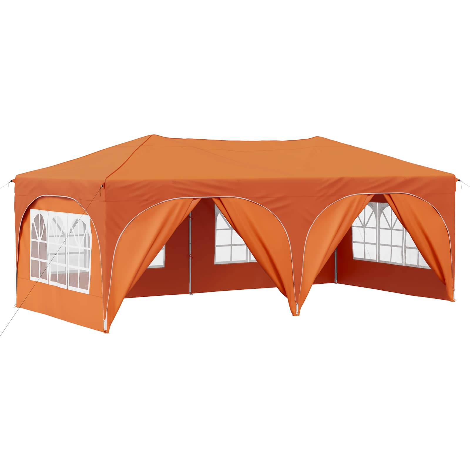 vidaXL Pop-up Party Tent 575 x 288 x 245 cm Orange Oxford Fabric 2