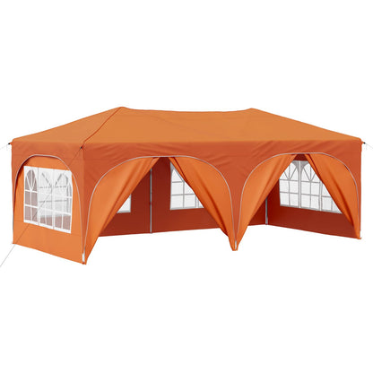 vidaXL Pop-up Party Tent 575 x 288 x 245 cm Orange Oxford Fabric 2
