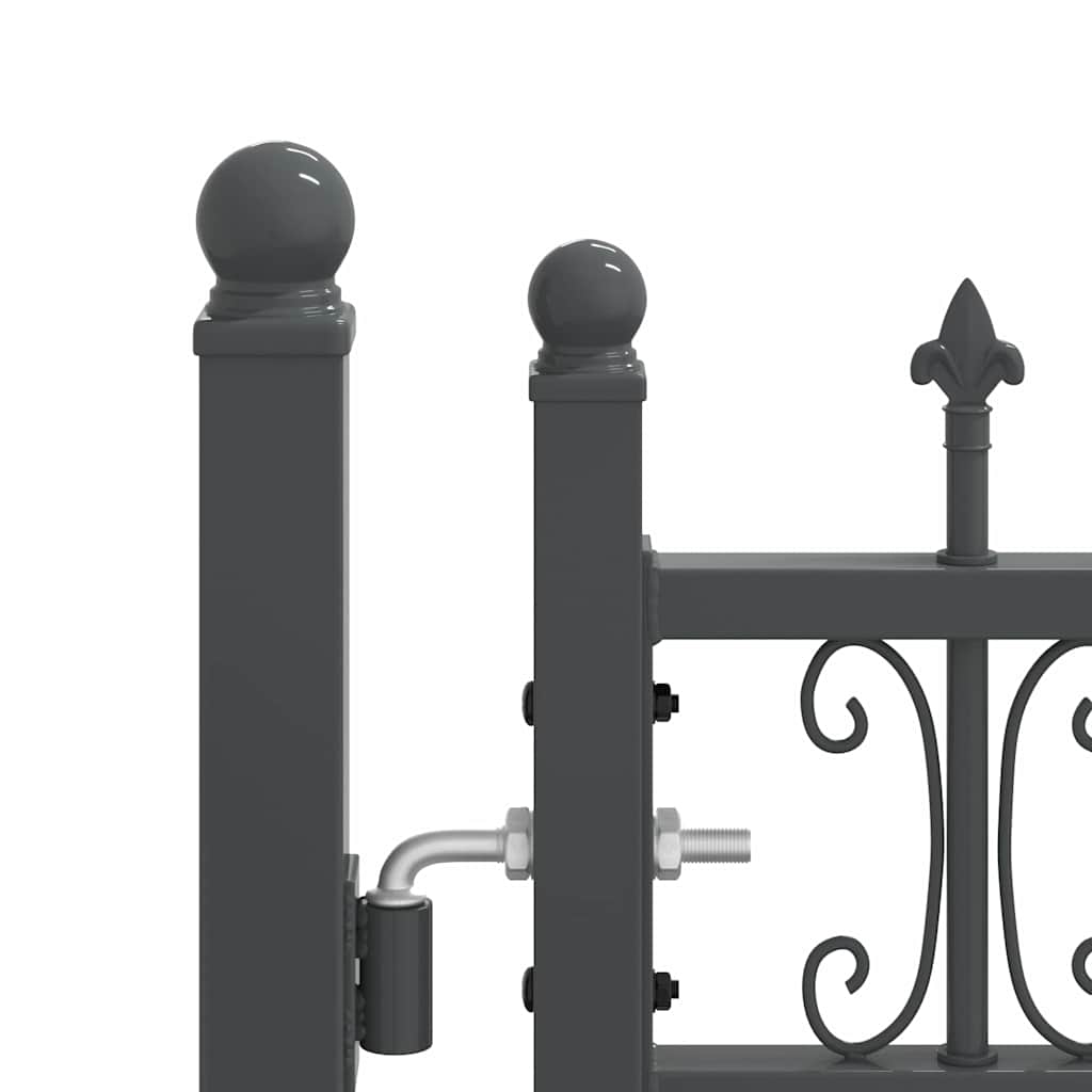 vidaXL Fence Gate with Spear Top KAMPEN 305 x 75 cm Steel Lockable 5