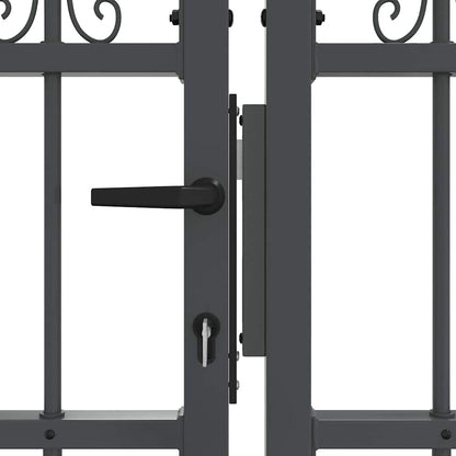 vidaXL Fence Gate with Spear Top KAMPEN 305 x 75 cm Steel Lockable 6