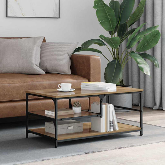 Coffee Table 90x49x40 cm Engineered Wood Artisan oak