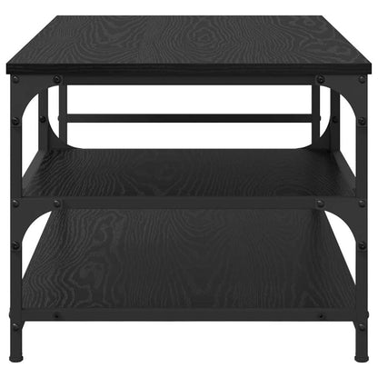 Coffee Table 90x49x40 cm Engineered Wood Black oak