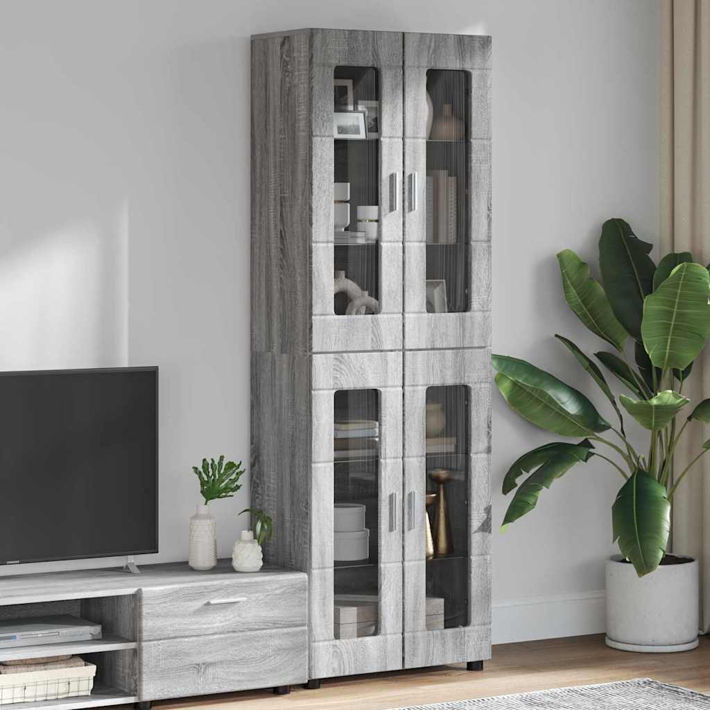vidaXL TV Cabinet Set FLORIN 3 pcs 150 x 39 x 30 cm Grey Sonoma