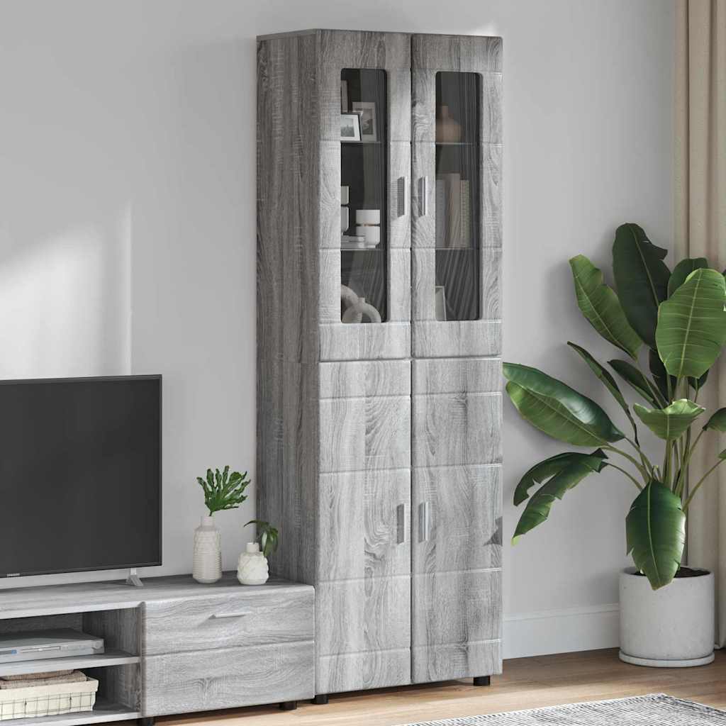 vidaXL TV Cabinet Set FLORIN 3 pcs 150 x 39 x 30 cm Grey Sonoma