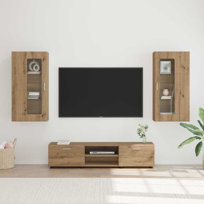 vidaXL TV Cabinet Set FLORIN 3 pcs Artisan Oak Engineered Wood 1