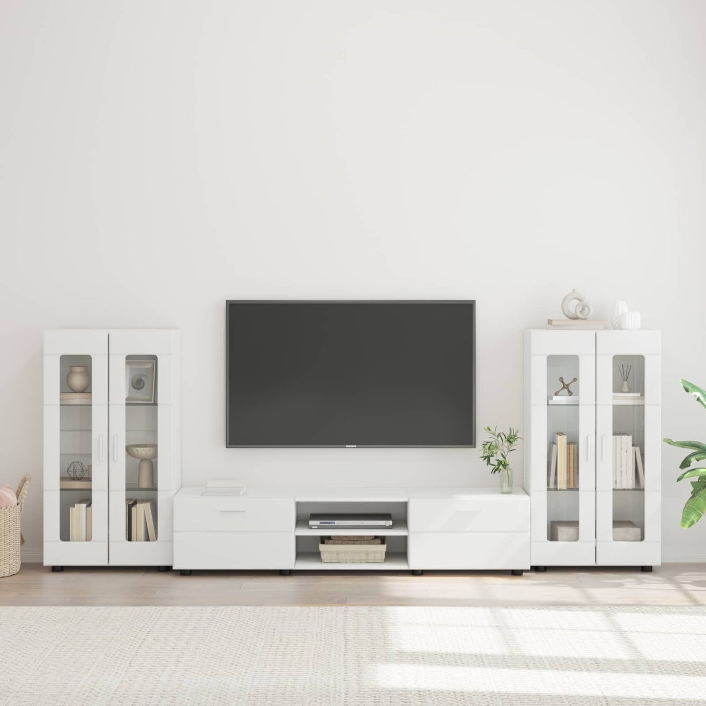 vidaXL TV Cabinet Set FLORIN 3 pcs White Engineered Wood 1