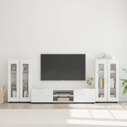 vidaXL TV Cabinet Set FLORIN 3 pcs White Engineered Wood 1