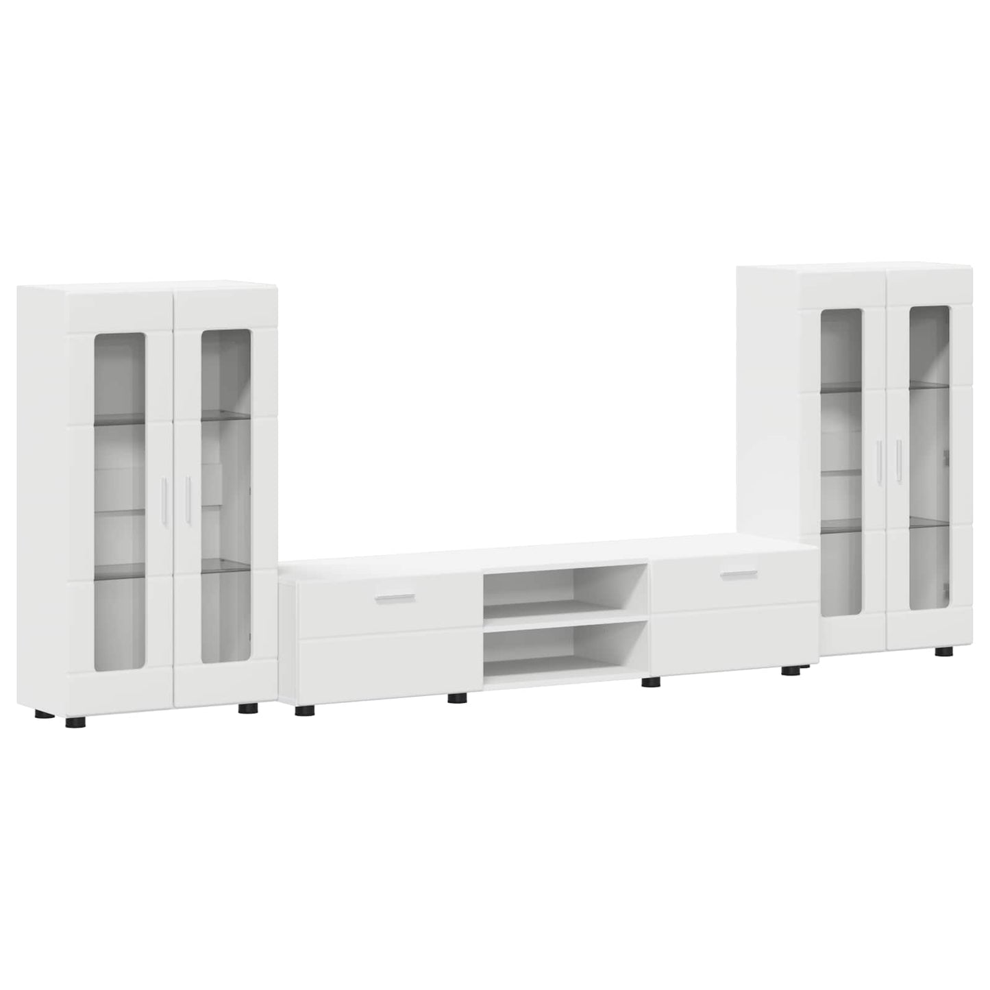 vidaXL TV Cabinet Set FLORIN 3 pcs White Engineered Wood 2