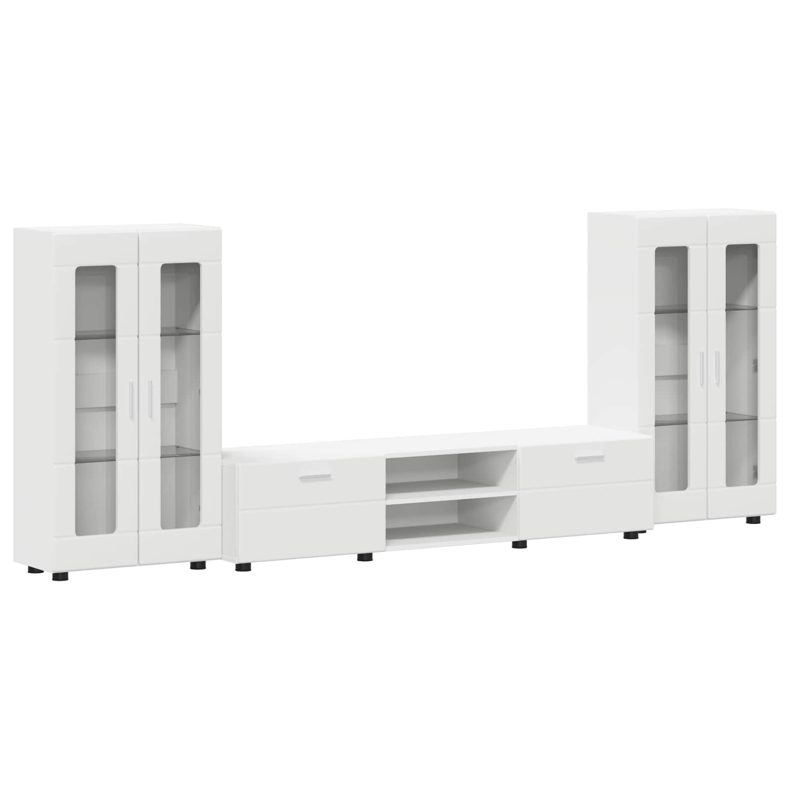 vidaXL TV Cabinet Set FLORIN 3 pcs White Engineered Wood 2