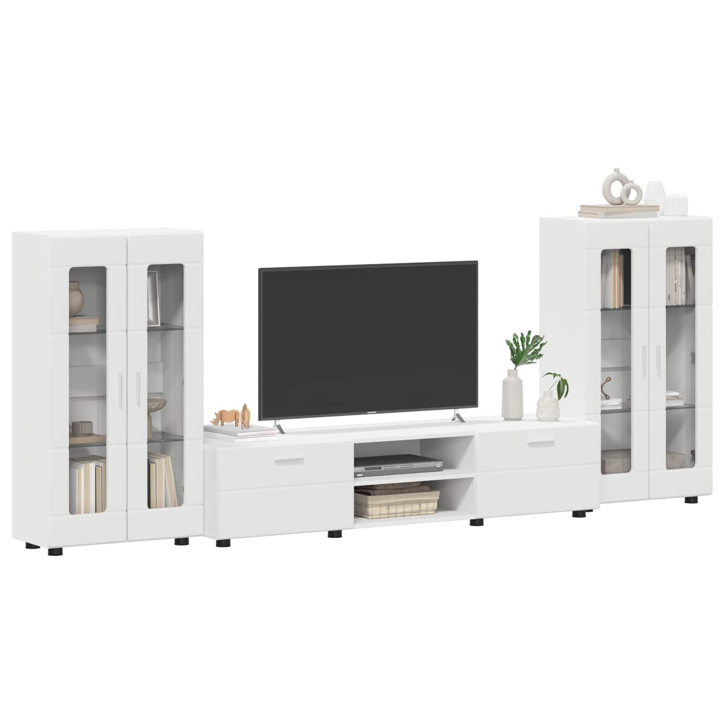 vidaXL TV Cabinet Set FLORIN 3 pcs White Engineered Wood 3