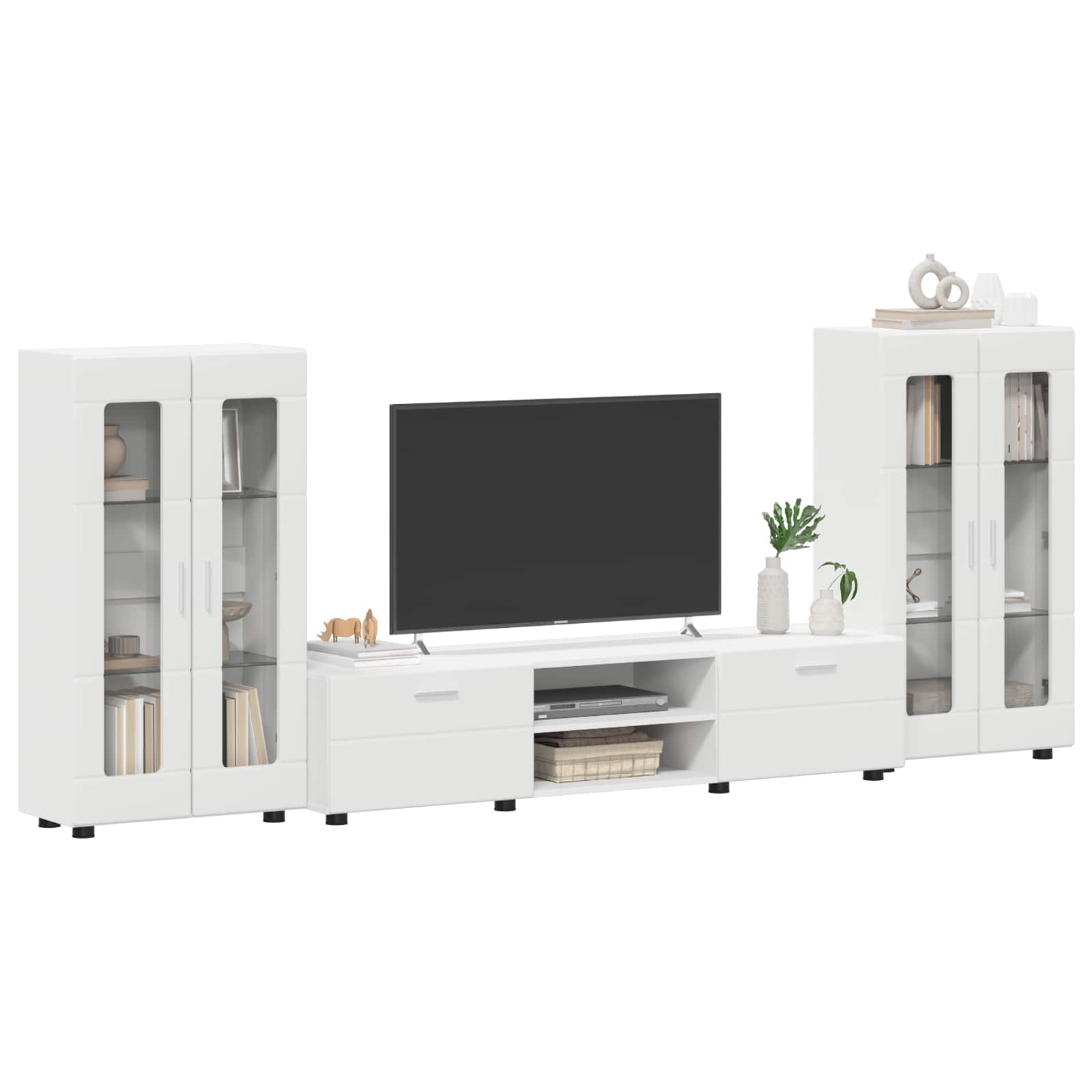 vidaXL TV Cabinet Set FLORIN 3 pcs White Engineered Wood 3