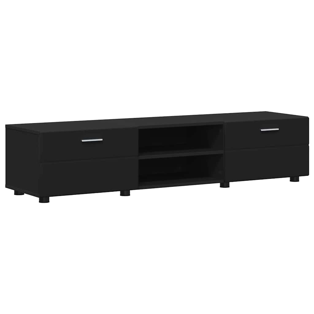 vidaXL TV Cabinet Set FLORIN 3 pcs Black Engineered Wood 6