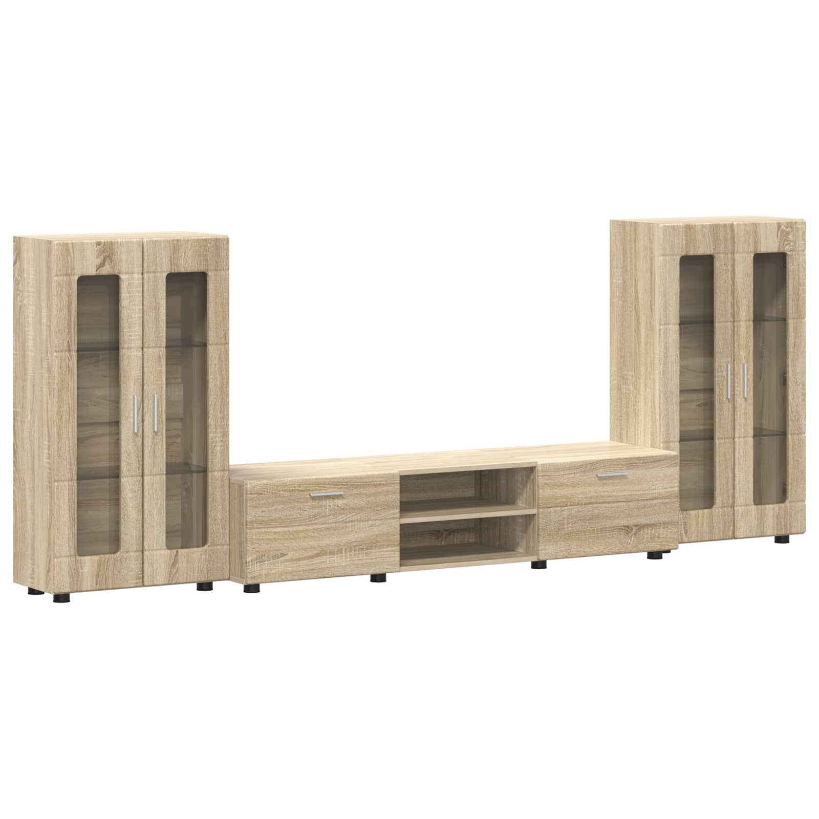 vidaXL TV Cabinet Set FLORIN 3 pcs Sonoma Oak Engineered Wood 2