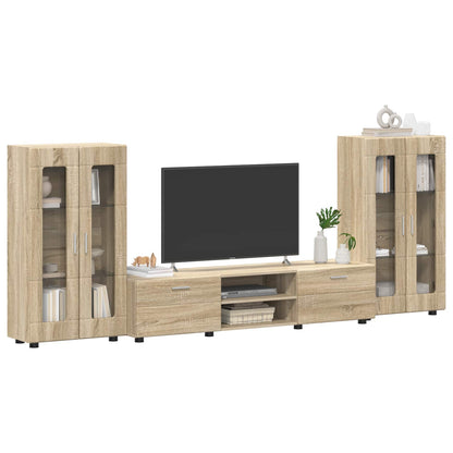 vidaXL TV Cabinet Set FLORIN 3 pcs Sonoma Oak Engineered Wood 3