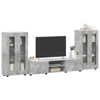 vidaXL TV Cabinet Set FLORIN 3 pcs Concrete Grey Engineered Wood 3