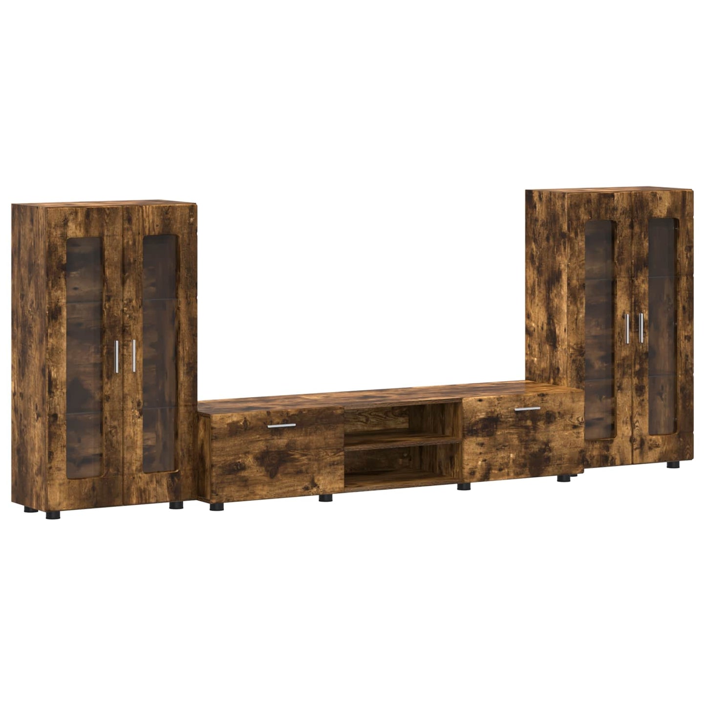 vidaXL TV Cabinet Set FLORIN 3 pcs Smoked Oak Engineered Wood 2