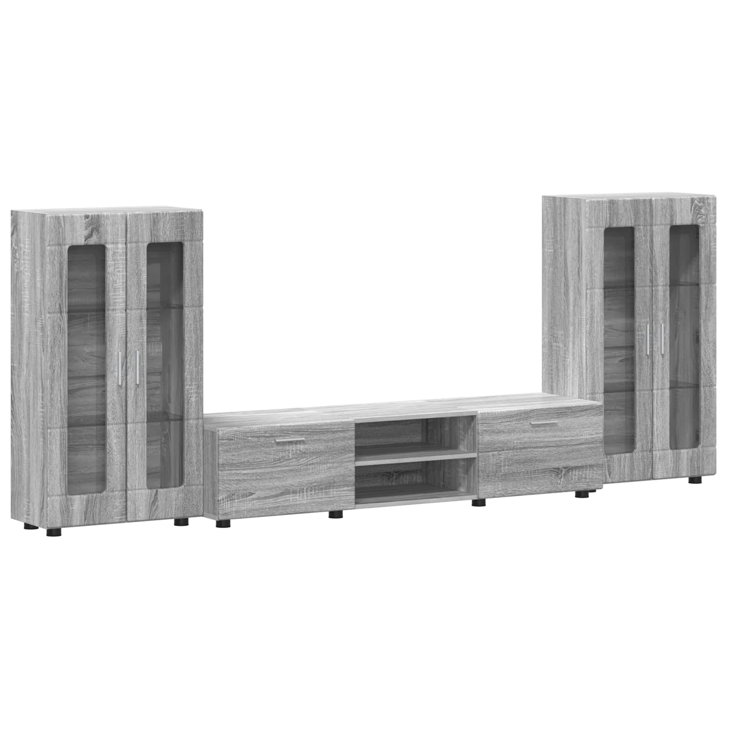 vidaXL TV Cabinet Set FLORIN 3 pcs Grey Sonoma Engineered Wood 2