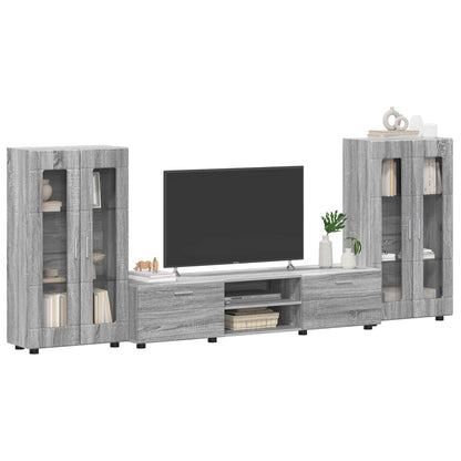 vidaXL TV Cabinet Set FLORIN 3 pcs Grey Sonoma Engineered Wood 3